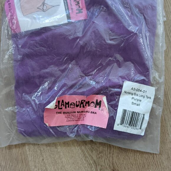 3ps New Glamourmom Regular Long Nursing bra with shelf bra Size S Small - Picture 4 of 4